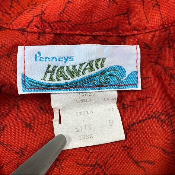 VTG 60s 70s JC Penneys Hawaii floral tropical short sleeve Hawaiian Shirt SZ M. - Picture 3 of 6